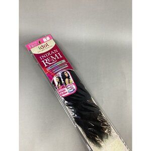 14s Idol Ripple Deep #1 Jet Black Indian Yaki 100% Human Hair Extension